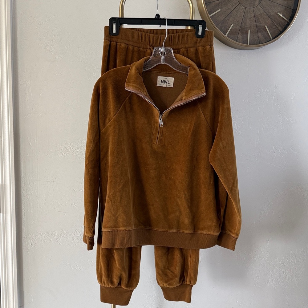 Anthropologie Madewell 2 Piece Set Casual Loungewear Top and Jogger Pants Small